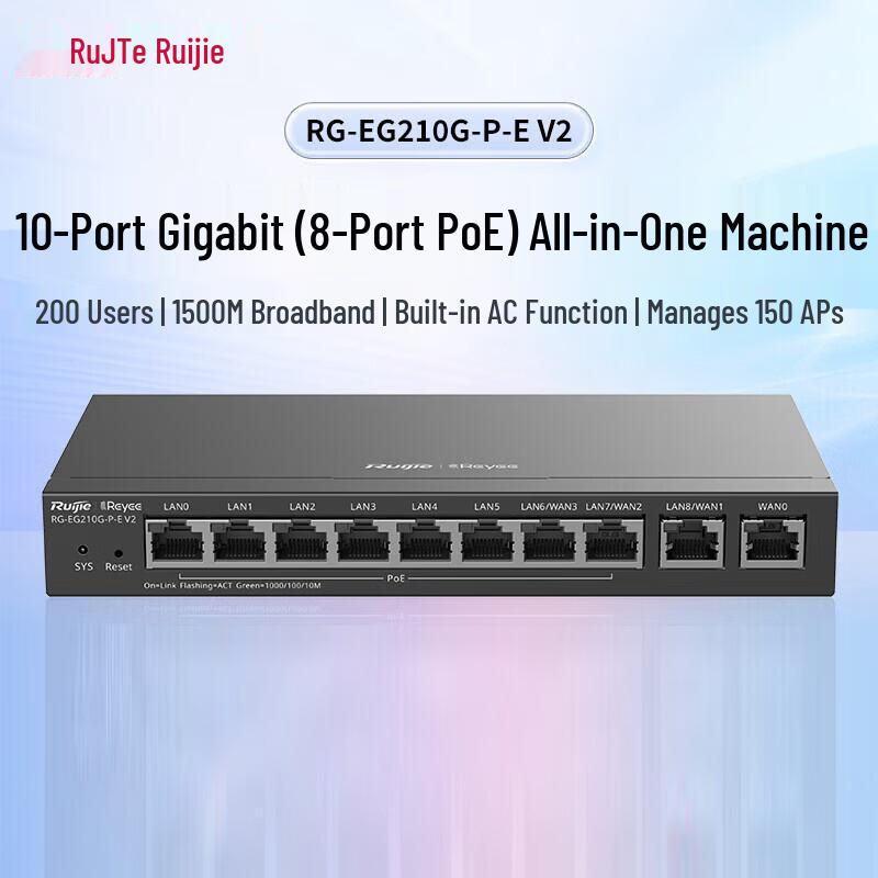 Ruijie Gigabit/2.5G PoE Network Gateway & WiFi AP Solutions