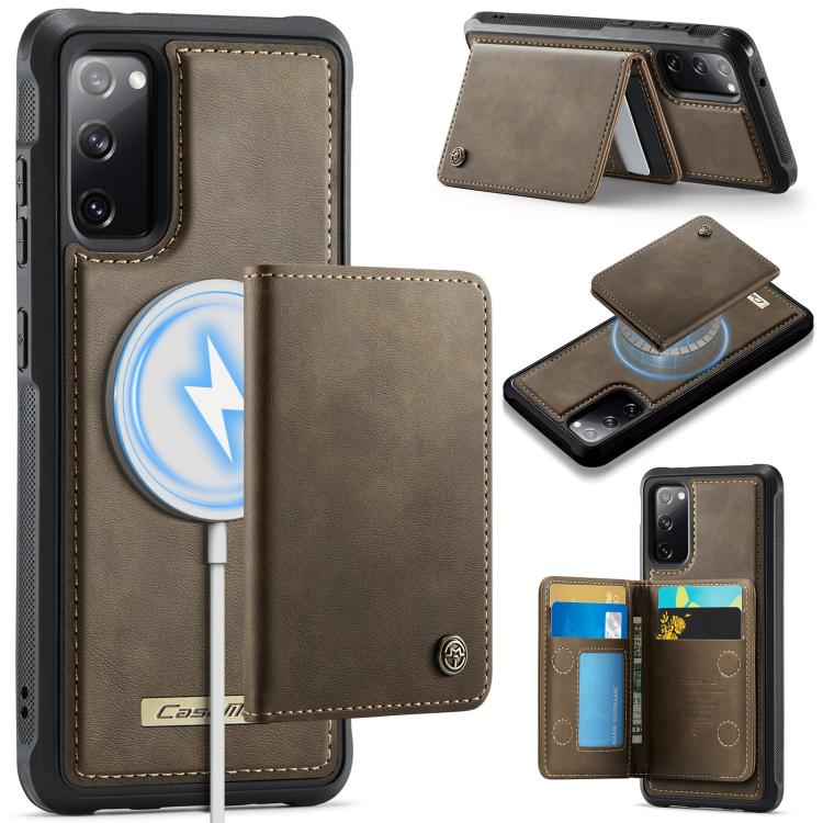 CaseMe Me80 Magnetic RFID Wallet Phone Case For Samsung Galaxy S24 FE 5G, Detachable Multi Card Slot Kickstand Anti-Theft Cover