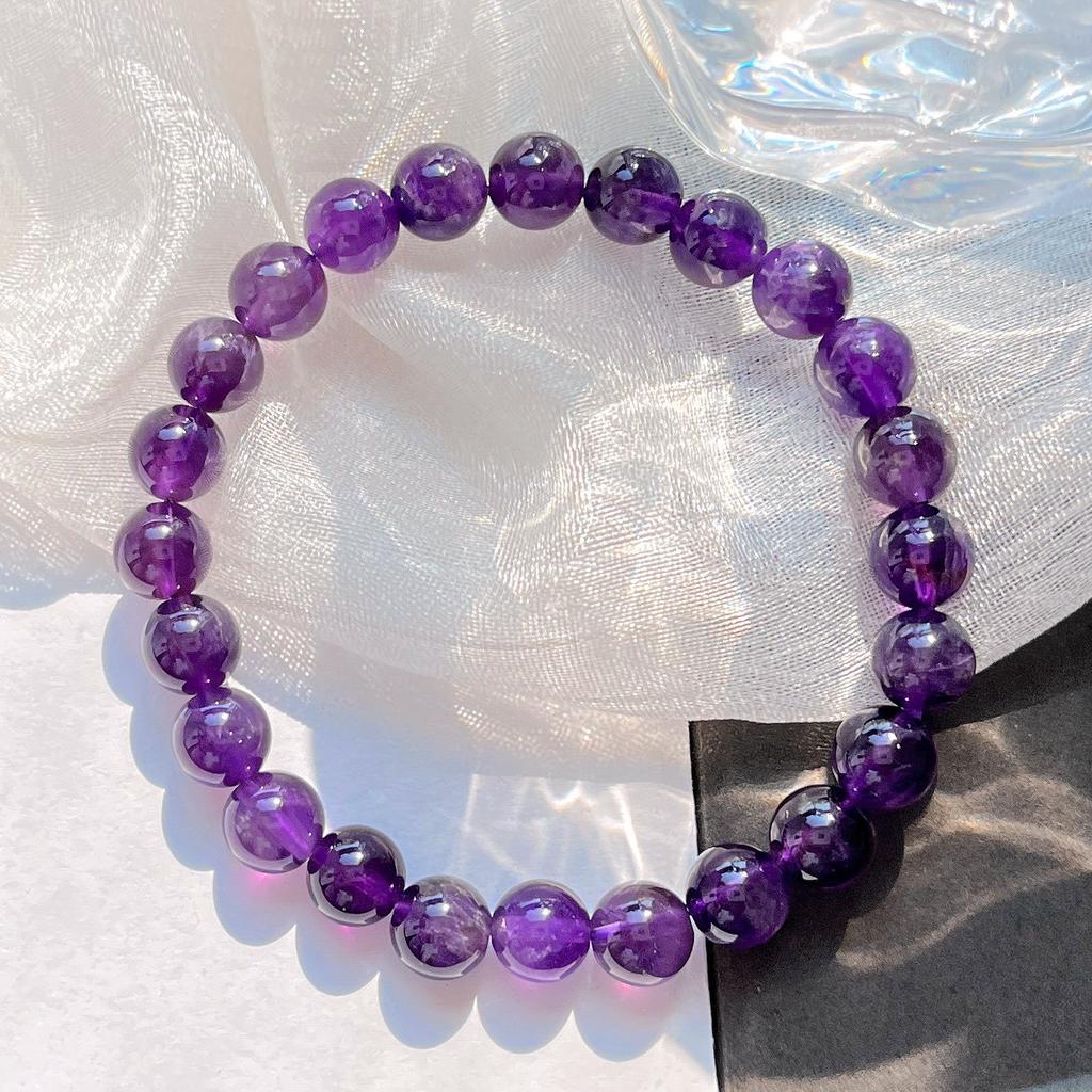 8Mm Royal Purple Uruguayan High Quality Amethyst Bracelet