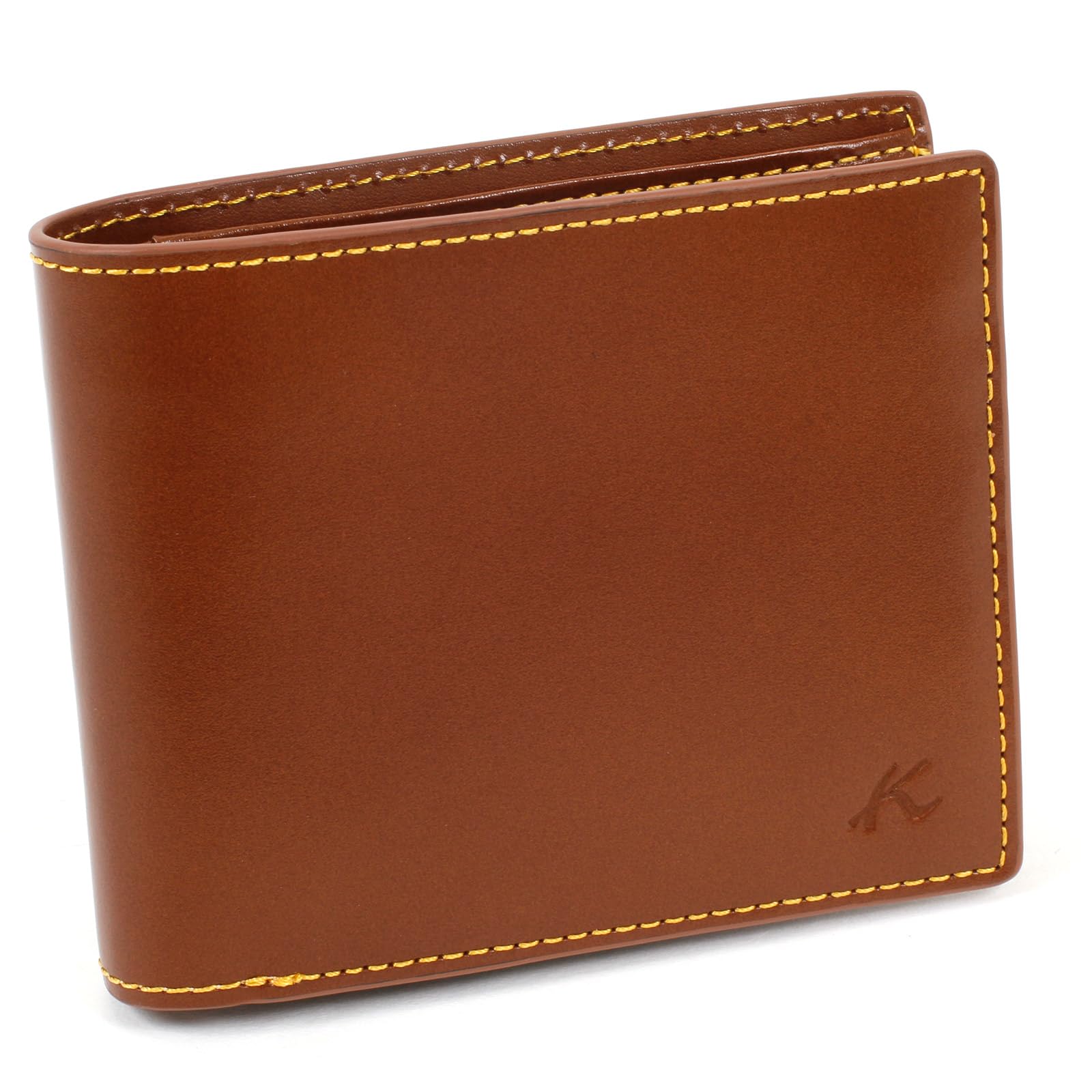 

Tanned Leather Bifold Wallet ZH0480 Stitch 60401 [Kitamura] Brown/Yellow [Brown]