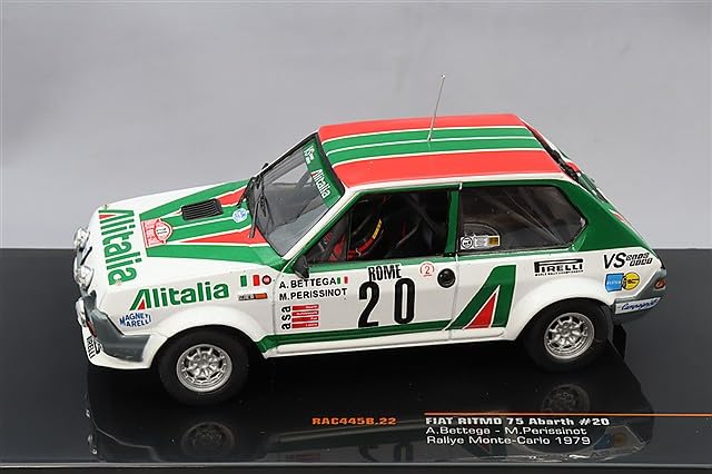 IXO MODELS Scale Fiat Ritmo 75 Abarth 1979 Monte Carlo Rally Perissinot Complete Diecast Car RAC445B 1/43 #20 A. Bettega/M.
