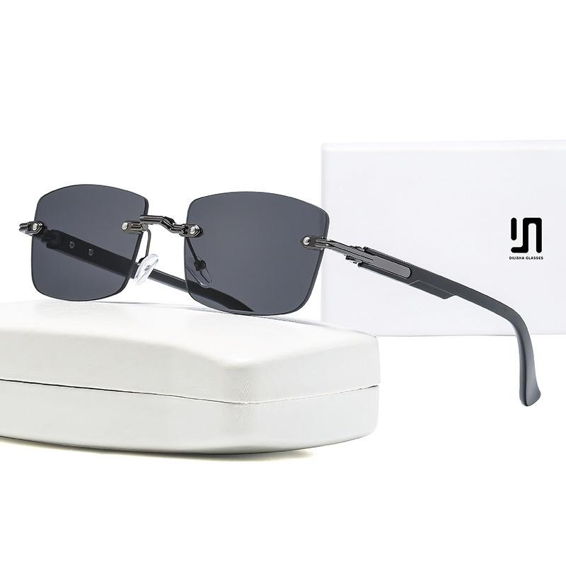 Fashion High Definition Sunglasses Men Ladies Blue Light Blocking Eye Protection Eyewear Rimless Square Frame Eyeglasses UV400