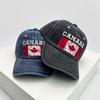 Neue Unisex Baseballkappen mit Stickerei der kanadischen Flagge, atmungsaktiv, Retro-Sonnenschutz, distressed, Schirmmützen, vielseitig, Mode, Freizeit
