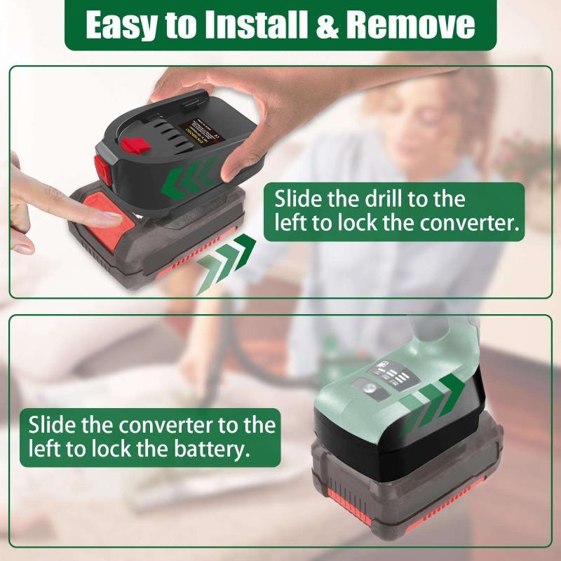 EIN18BOSC Adapter For Einhell 18V PXBP-300 PXBP-600 Li-ion Battery Convert to For Bosch 18V PBA Li-ion Battery Power Tool