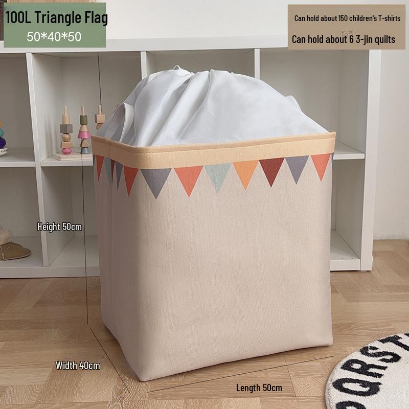 

Вместительный ящик для хранения игрушек и одежды из мультяшной ткани - пыленепроницаемый и переносной органайзер для гардероба Thick Export with Drawstring