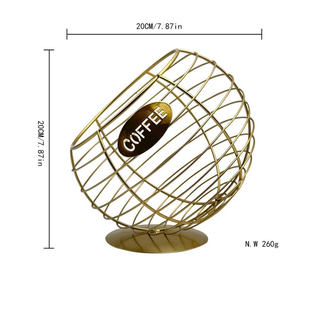 Wire Basket Coffee Pod Holder Multicolor Desktop Organizer Container Coffee Pod Organizer Cafe