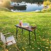 Leichter faltbarer Aluminium-Campingtisch mit verstellbarer Höhe, Roll-Up-Design, tragbar für Grillpartys und schnellen Aufbau
