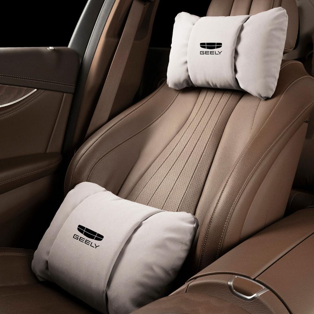 Car Neck Pillow Waist Pillow Car Headrest Neck Support Seat For Geely Coolray 2019-2020 Atlas Boyue NL3 Emgrand X7 EX7