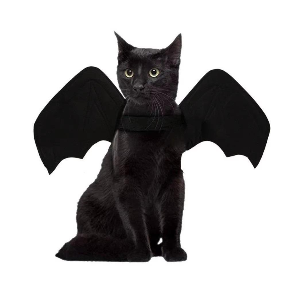 Adjustable Harness Cat Costume Black Dog Costume Cute Bat Wings Costume for Cats and Small Dogs