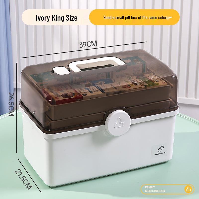 Boîte de Rangement Médical Domestique Extra-Large Multicouche Star You