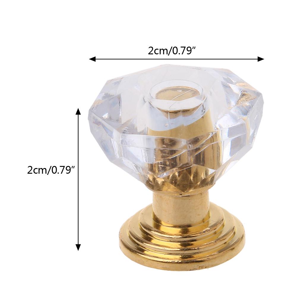 10xCreative Wardrobe Small Handle Acrylic Cupboard Pulls Kitchen Cabinets Drawer Handle Furniture Decor Hardware Durable