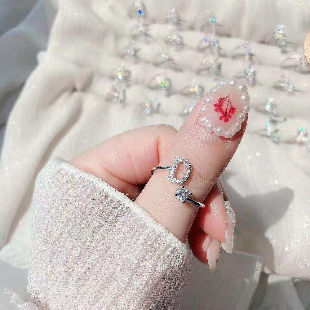 Adjustable Alphabet Rings: Trendy Japanese & Korean Student Accessories