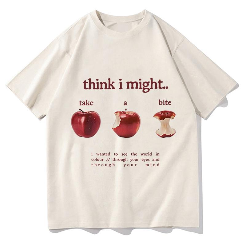 2026 Beabadoobee Think I Might Take A Bite Merch T-shirts Men Women Fashion Pop Music T Shirts Male Casual Vintage Oversized T-s