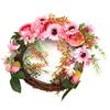 Artificial Flower Wreath Simulation Peony Door Hanging Garland Festivals Party DecorationPink