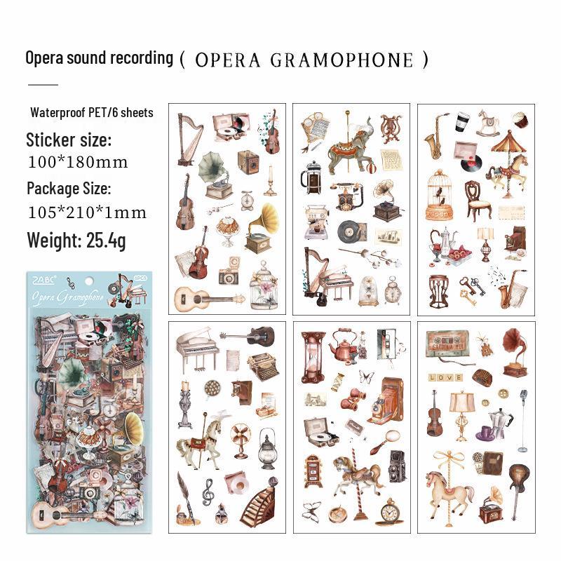 

Retro Transparent Waterproof PET Stickers for DIY Journals and Children s Stationery