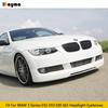 Carbon Fiber Car Headlight Eyebrows Lamp Eyelids For BMW 3 Series E92 E93 E90 M3 2007 - 2009 Fiber Glass Matt Black Primer 2pcs