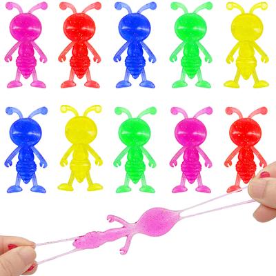 5-20PCS Jouet amusant collant extensible souriant Flash doré Petite fourmi pince Jouet Cadeau d'anniversaire pour enfants Fête de Noël Carnaval Cadeau adulte