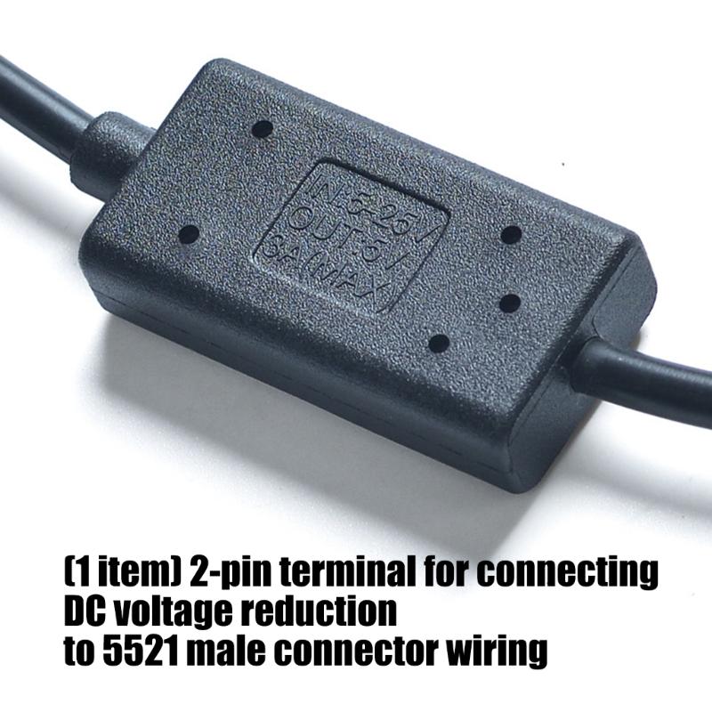 Quality PVC DC5V-25V to 5V Power Converter Cable From 2Pin To DC5.5x2.1mm Male Power Supply Cord For Electronics