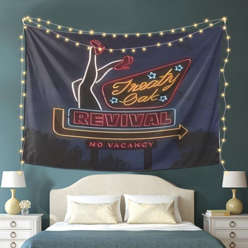 VIKAMA Vintage Neon Sign Tapestry Retro Roadside Motel Design For Nostalgic Decor Bedroom Wall Styling and Photo Backdrops