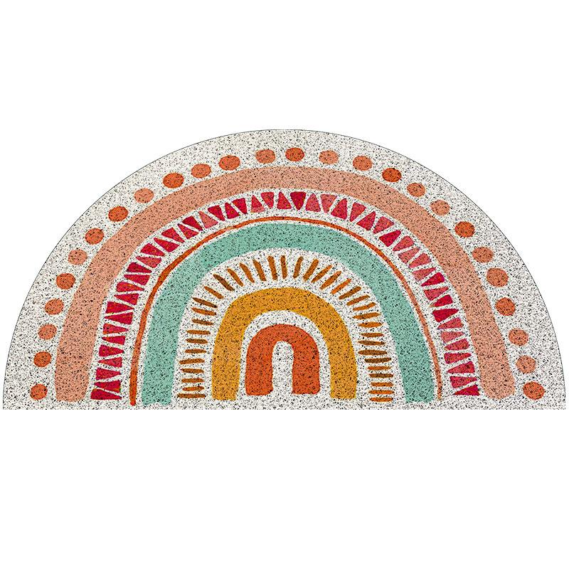 Arch Door Mats Outdoor Indoor Antiwear PVC Waterproof Ant-Slip Bedroom Rugs and Carpets Rainbow Printed Entrance Doormat