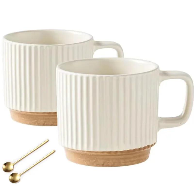 

2PCS/Set Ceramic Coffee Mugs High Temperature Universal Drinking Cup Office Living Room Home Use Valentine s Birthday Gift
