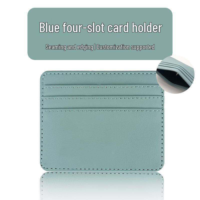 Men's Ultra-thin PU Leather Card Holder with Large Capacity