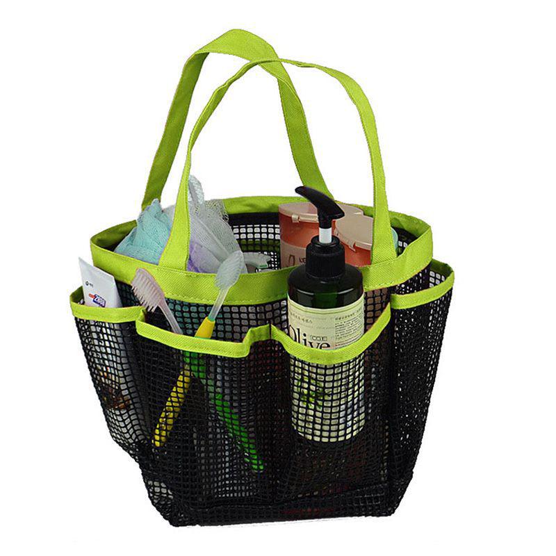 Foldable Mesh Toiletry Tote: Portable Shower and Swimming Storage Basket