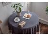Imanqi Yun Grey Ruffle Washable Cotton Round Tablecloth
