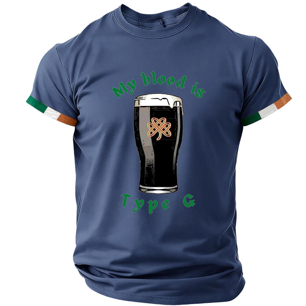 T-shirt décontracté à manches courtes et col rond pour homme