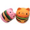 Koci Hamburger Squishy Zabawka z Powolnym Odbiciem Miękki Materiał PU Do Redukcji Stresu i Jako Prezent