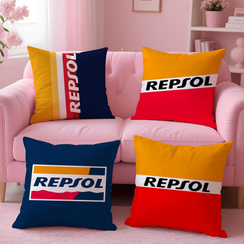Fashion R-Repsols Cushion Cover Soft Short Plush Double-Sided Printing Home Decor Machine Washable Pillow Case Gift