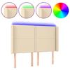 VidaXL LED Headboard Bedroom Furniture Double Bed Accessory Head of Bed Frame Interior Cream 3123911