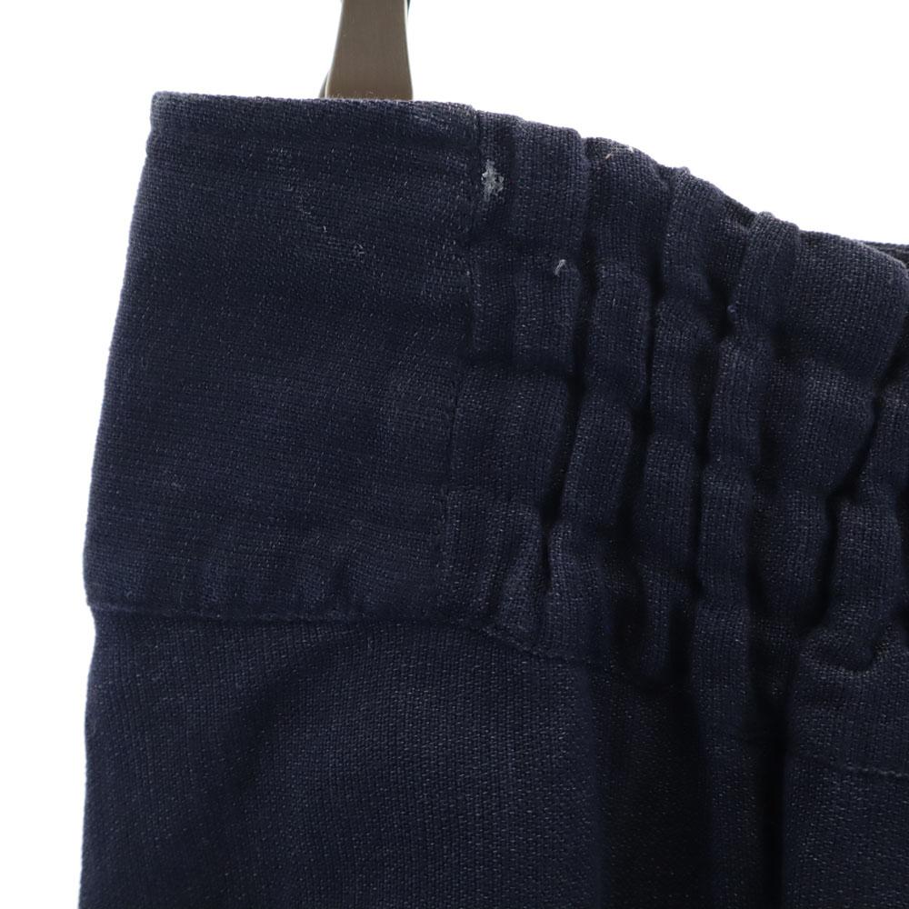 Plantation Made in Japan Linen Blend Long length Wrap skirt M Navy Women Used
