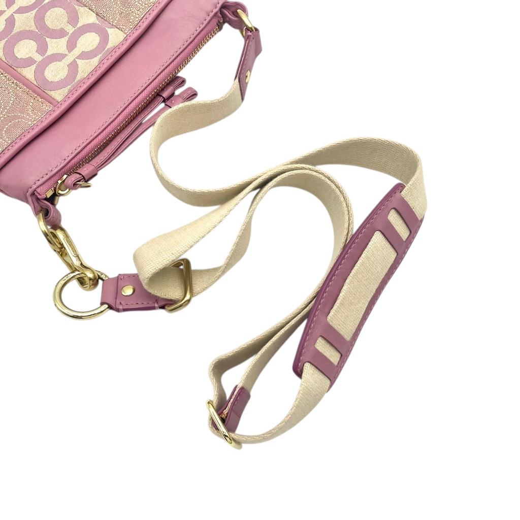 Used COACH Shoulder Bag Ali Patchwork Ali Patchwork SwingpackShoulder Bag Pink purple/beige canvas/leather Women