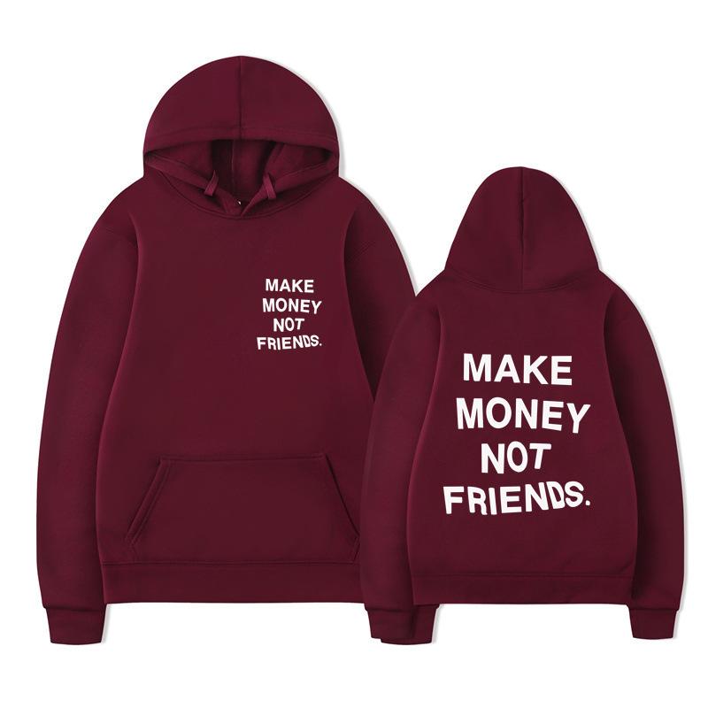 Autumn Men'S Wear Make Money Not Friends Printed Sweater, Hoodie Men