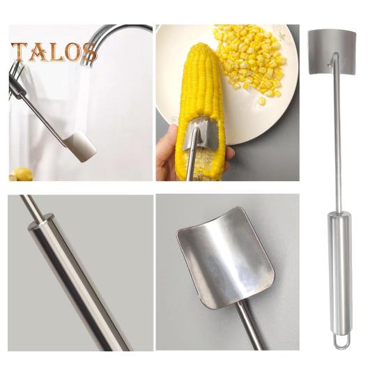 1/2Pcs Corn Peeler Stainless Steel Corn Cob Stripper Tool Corn Thresher for Kernels Removal Ergonomic Handle Easy to Clean Store Kitchen Helper for