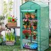 4-Layer Greenhouse Replacement Cover with Roll-Up Zipper Door - Durable UV-Proof & Waterproof Material