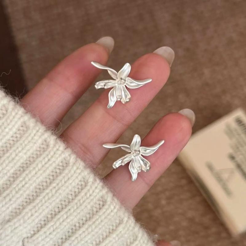 Серебряная игла супер-вспышка циркон жемчуг геометрические круглые цветочные серьги простые серьги-гвоздики с индивидуальностью серьги нишевого дизайна женские