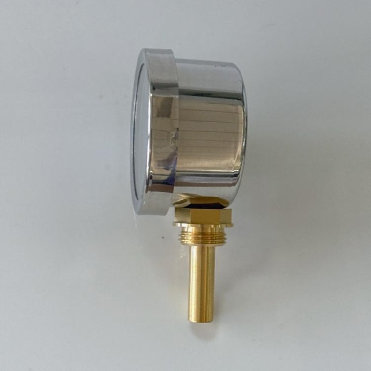 Temperature Meter for Equipment, 63 mm Mechanical Bottom Mount Face with Thread Fitting and Metal Stem for Water Monitoring Tasks Daily