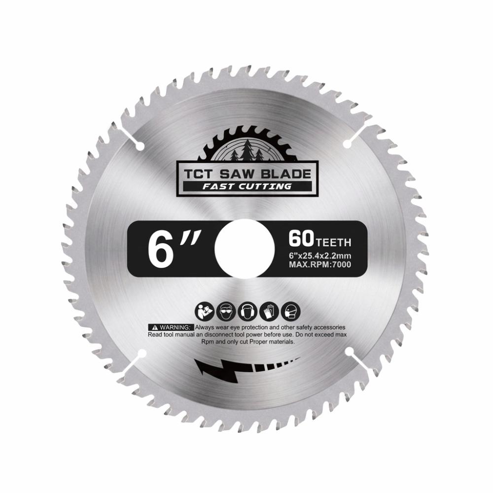 25.4mm Arbor Cutting Disc 6 Inch (148mm) Carbide Saw Blade Circular Saw Blade  Plastic Cutting