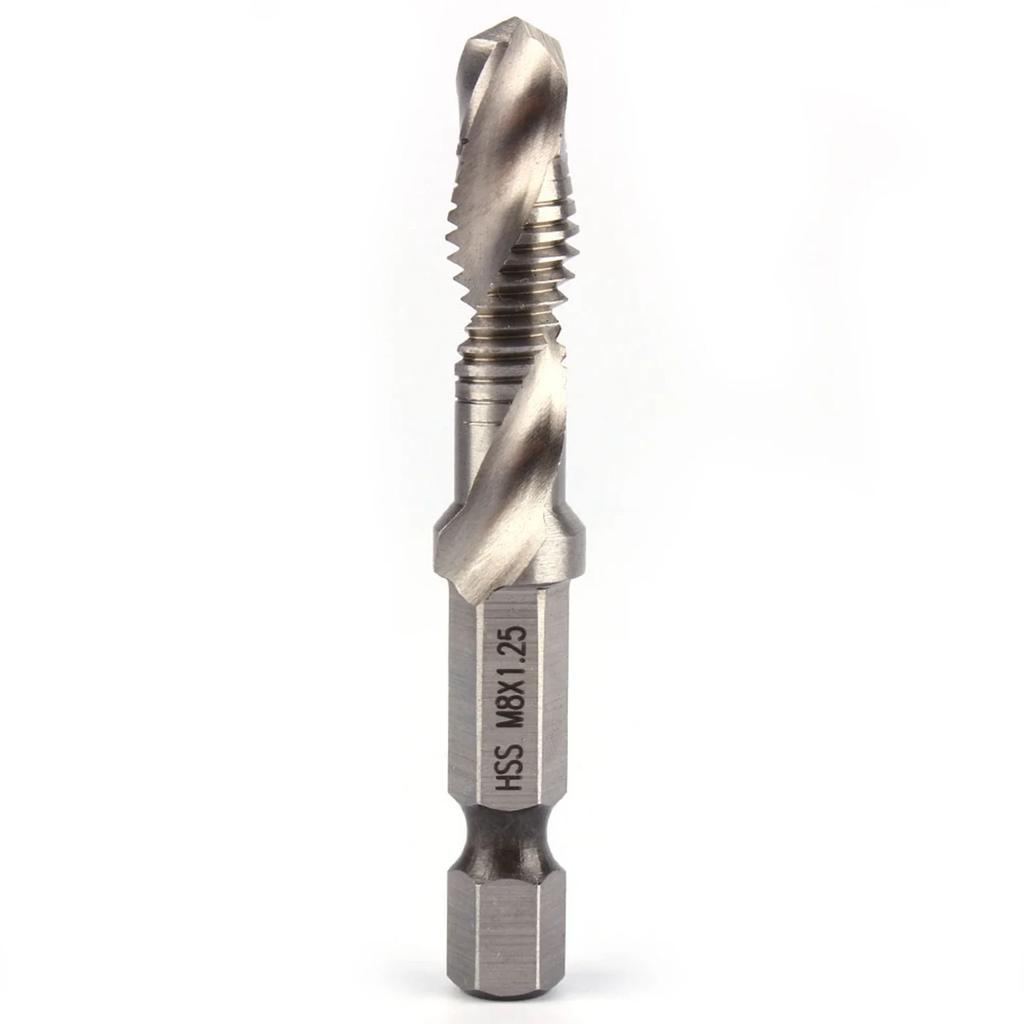 M8 HSS 1/4" Hex Shank Drill & Tap Taper Drill Bits Power Tool Part