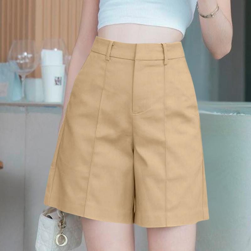 

ZANZEA Женские повседневные однотонные свободные летние шорты 5XL