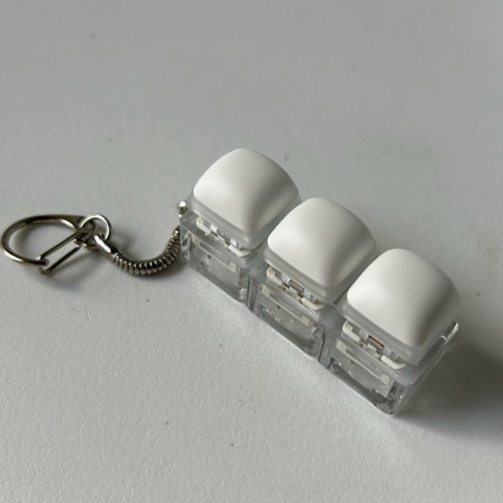 

New Adult 3/4/9Keys Fidget Keychain Keys Button Keycap Clicker Toy Pass The Time Relief Stress Finger Keyboard Cap Adult