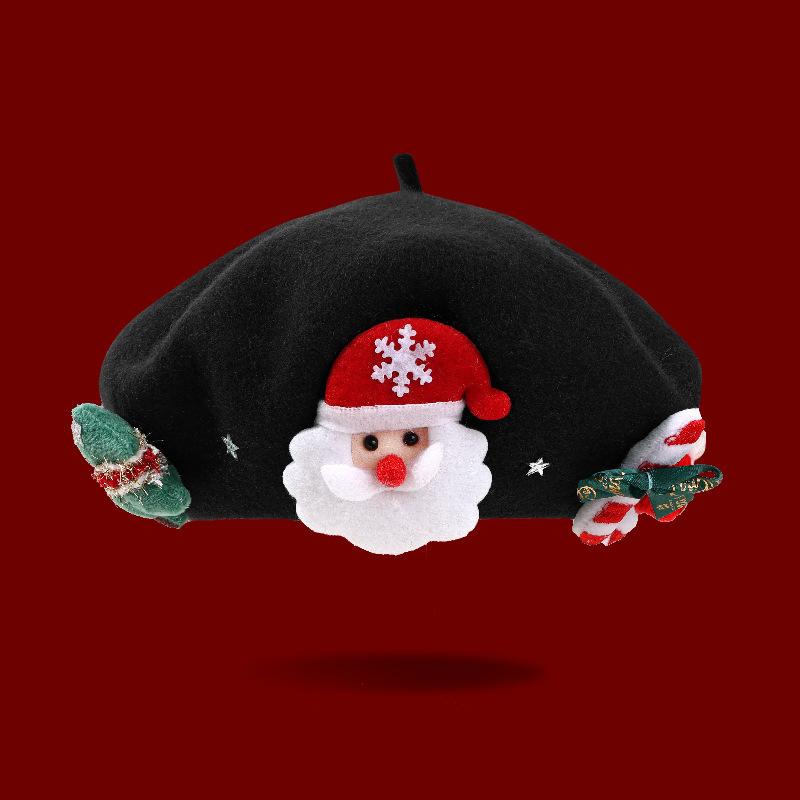 Meier Christmas beret, female three-dimensional Christmas tree decoration holiday atmosphere hat