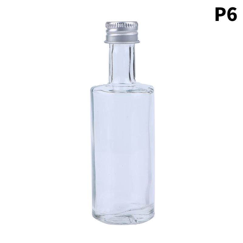 1 stk 50 ml hjemmeglass blyfri karaffel med deksel for brennevin Scotch liten vinflaske glass drikkeflaske bartilbehør