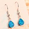 Daily Versatile White Water Drop Shaped Opal Earrings Women's Natural Casual Style Small Face Earrings