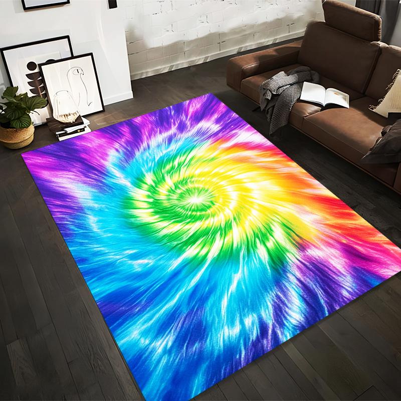 

Colorful Tie-Dye Swirl Pattern Carpet for Living Room Decor Suitable for use as an anti-slip for living room bedroom sofas 40x60cm( 15x23in )