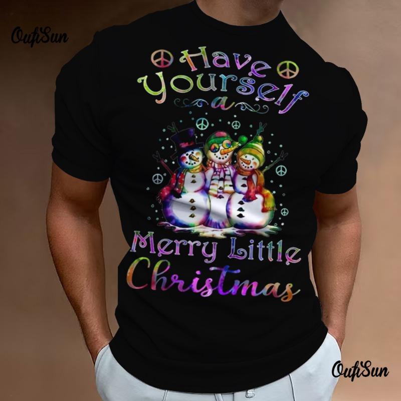 Maglietta da Uomo di Natale Stampa 3d Magliette Estive da Uomo Maniche Corte Top Magliette Abbigliamento Sportivo Casual Quotidiano Street Designer