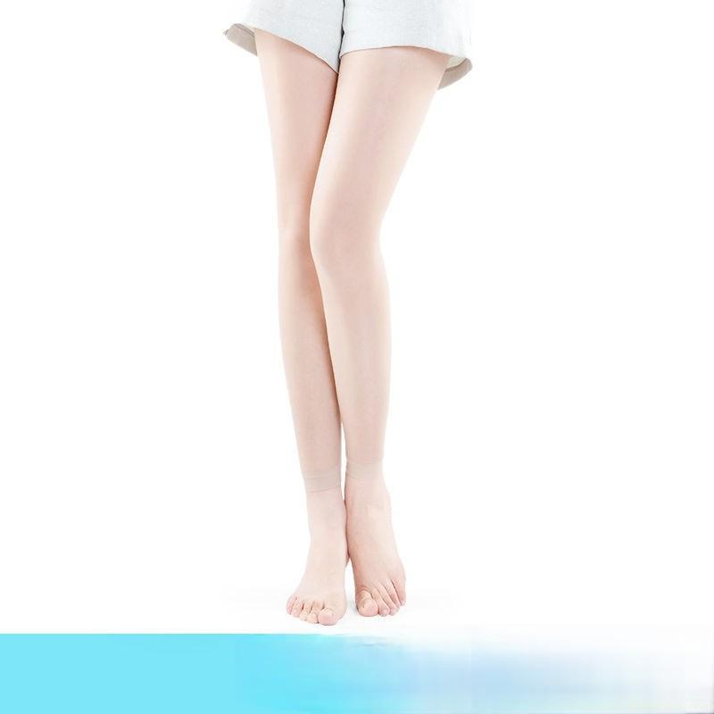 Summer Nine-point Stockings Pantyhose, Thin Through Meat Black Silk Long Tube Sexy 9-point Socks Plus Size