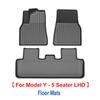 For Tesla Model Y 7 Seater and Model Y 5 Seat All Weather TPE Waterproof Anti-Slip Floor Mat Cargo Liner 2020-2023 Accessories